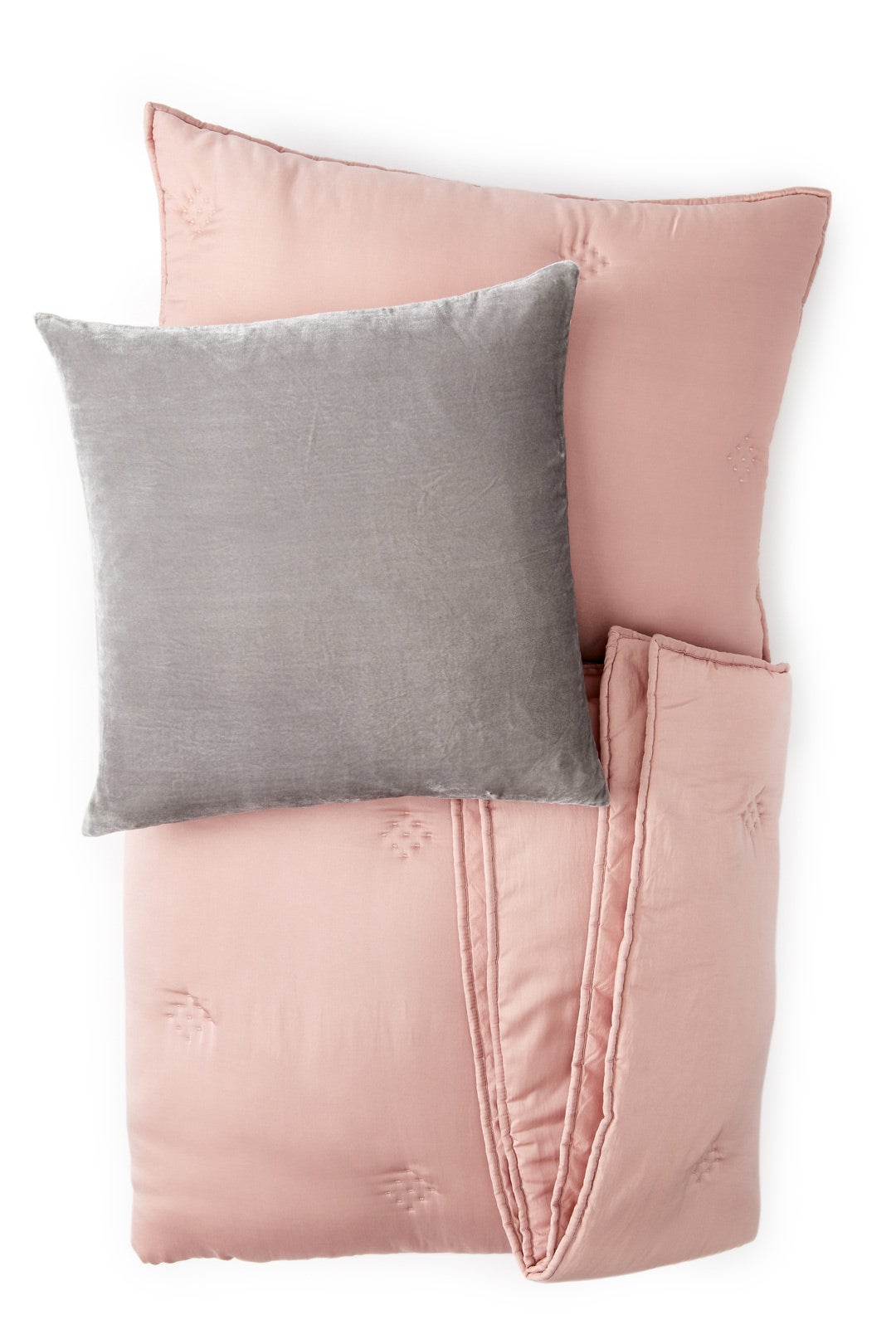 Full/Queen- Washed Silk Bedding Bundle- Rosette by West Elm