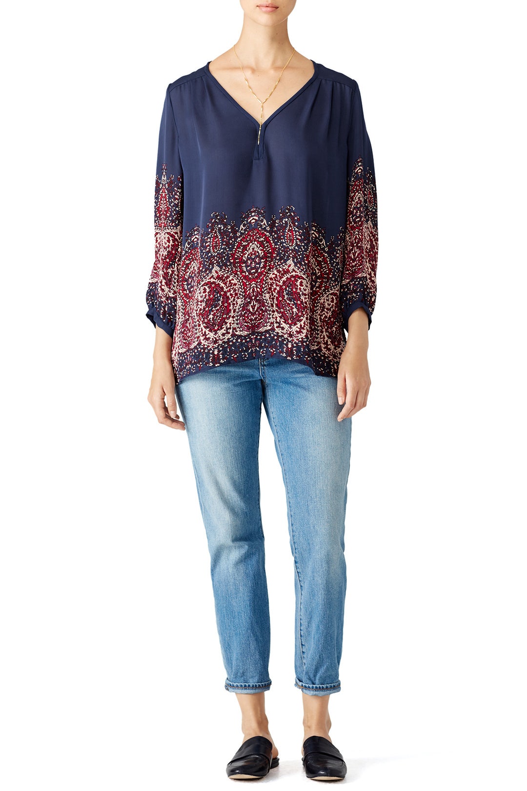 Paisley Printed Riva Top by Joie 0