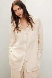 Air Linen Boyfriend Top by Onia