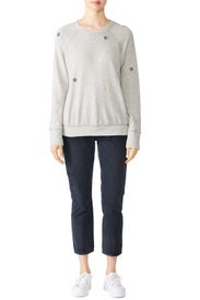 Embroidered Stars Sweatshirt by Sundry