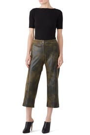 Franz Faux Leather Gaucho Pants by Snider