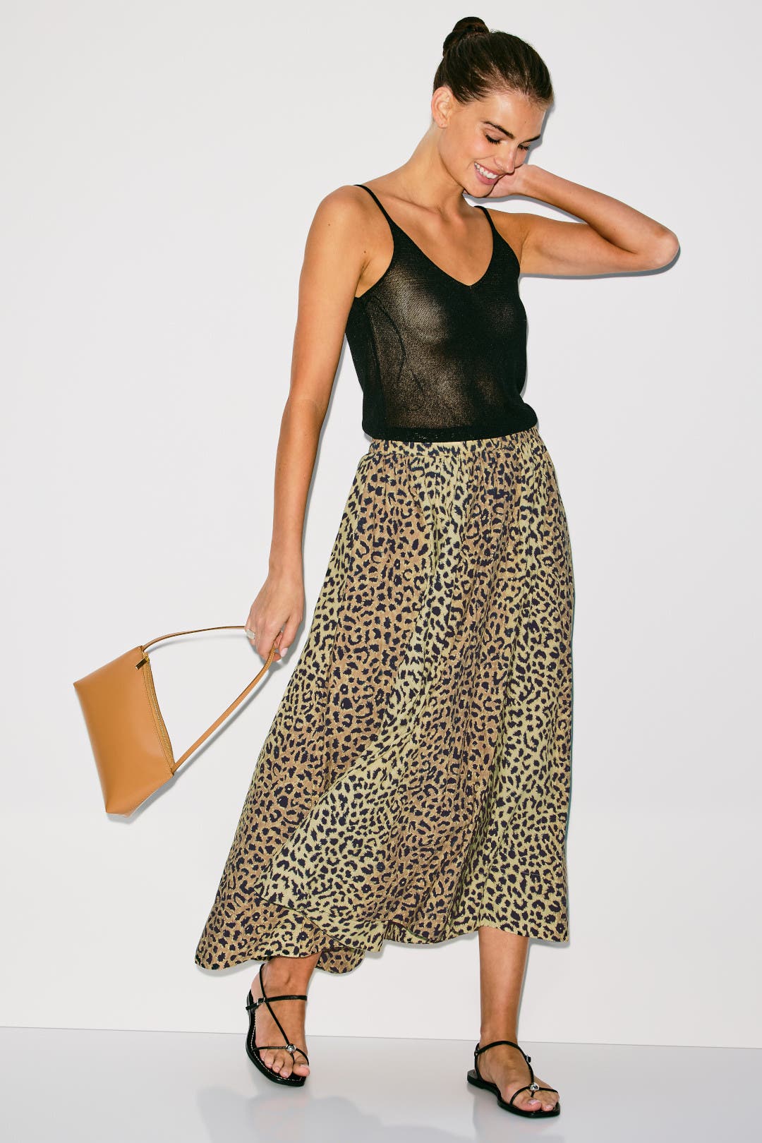 Floral High Waist Midi Skirt by S/W/F | Rent the Runway