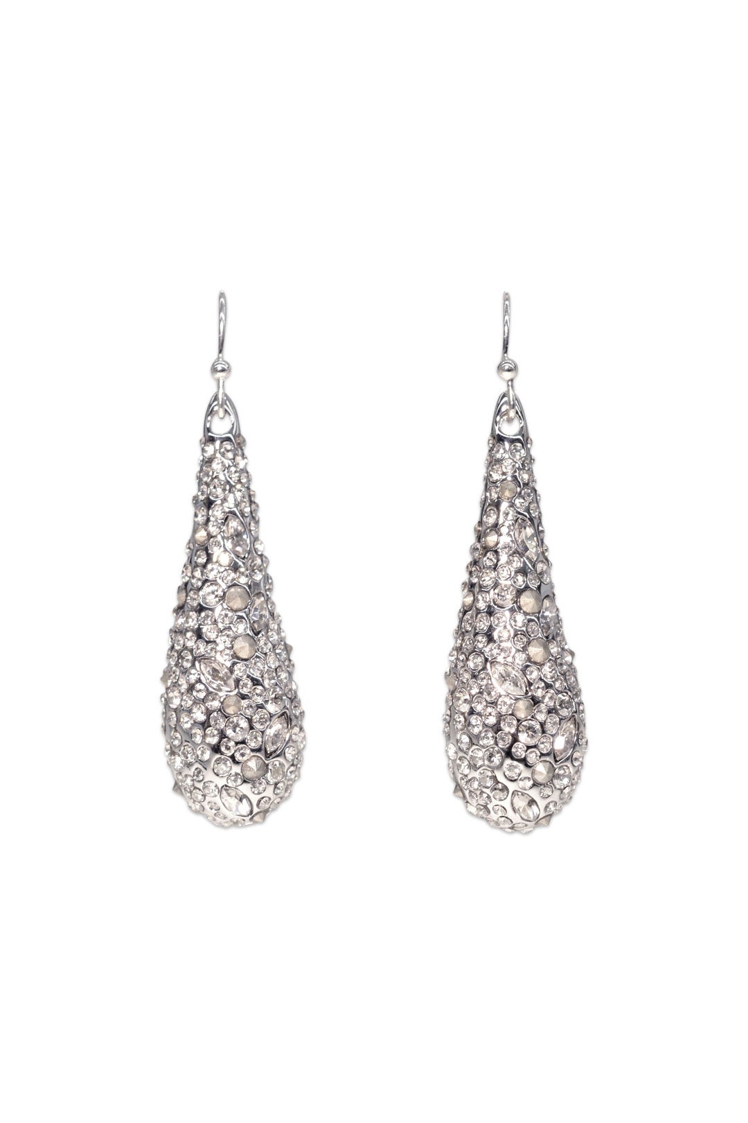 Silver Pave Teardrop Earring by Alexis Bittar 1