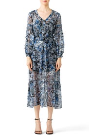 Blue Floral Paisley Maxi by The Kooples