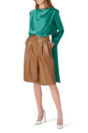 Crinkle Scarf Neck Top by LAPOINTE