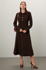 Solid Crepe Shirtdress by Tory Burch