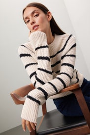 Ribbed Stripe Sweater by VINCE.