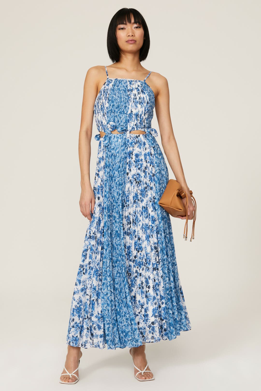 Holland Tie Pleated Maxi by AMUR | Rent the Runway