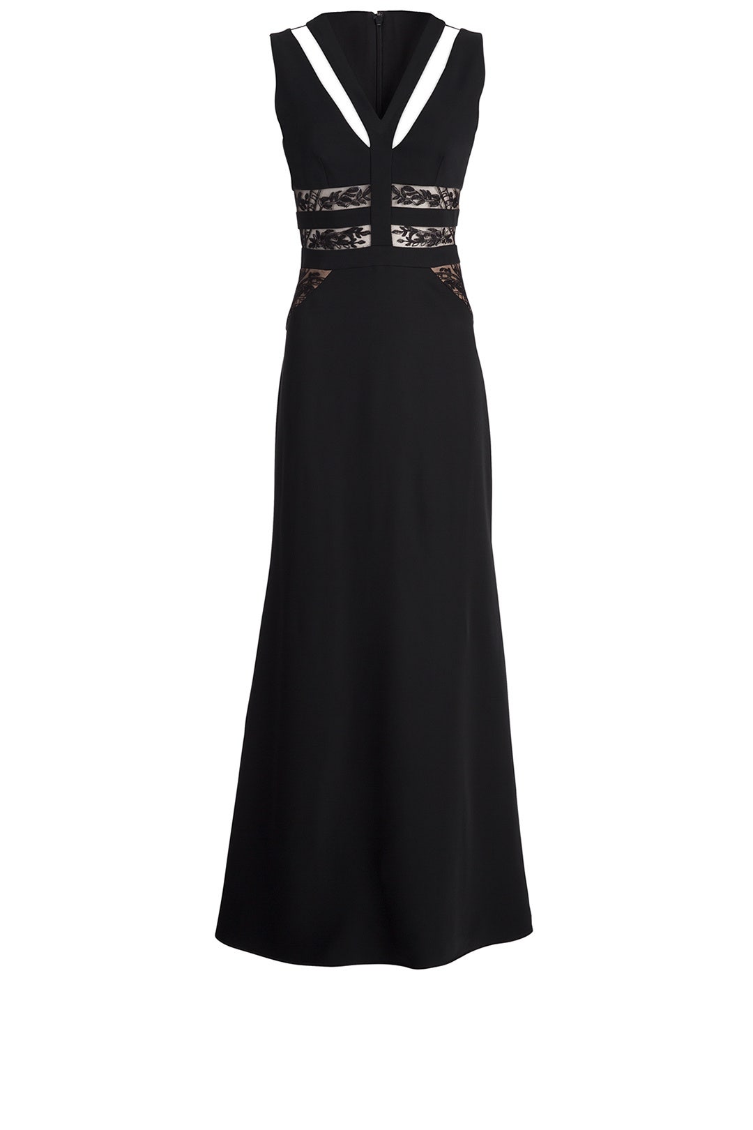 green emerald velvet dress High Draped Slit Gown – BCBGMAXAZRIA main image 0
