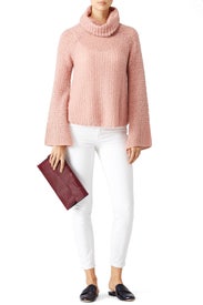 Rose Quartz Turtleneck Sweater by CALYPSO St. Barth