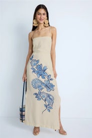 Ocean Flower Maxi Dress by Dress To