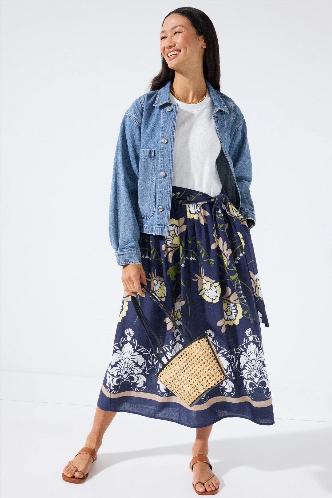 Seline Contrast Midi Dress by Fifteen Twenty 0