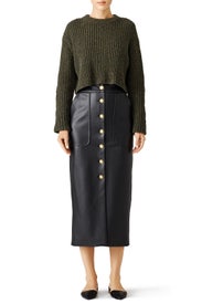 Green Cropped Sweater by Tibi