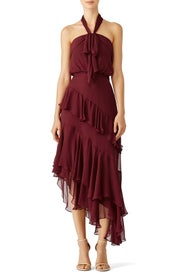 Burgundy Valle Dress by Cinq à Sept