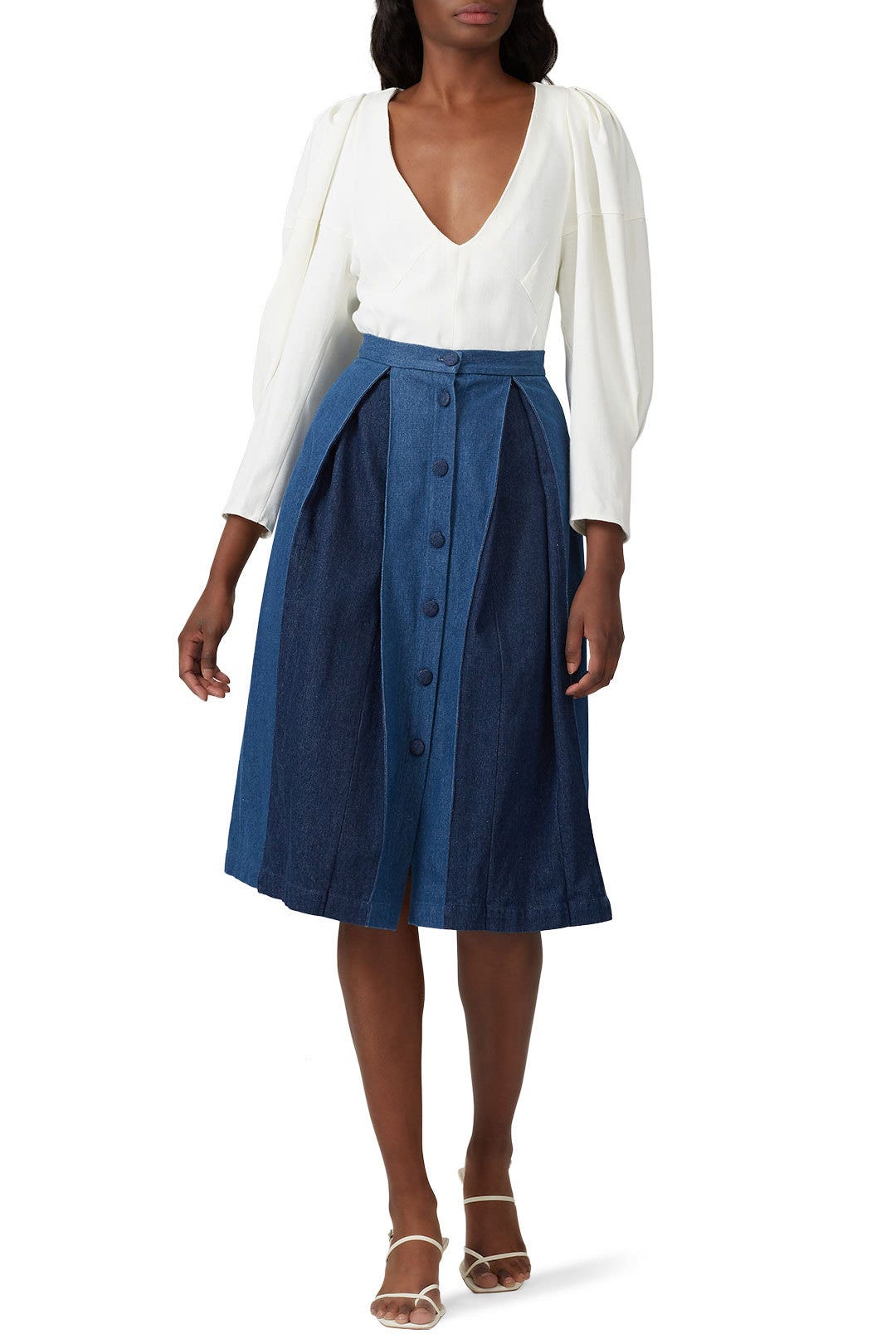 Sara Denim Skirt by Deborah Lyons 0