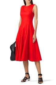 Red Flared Dress by Derek Lam 10 Crosby x RTR