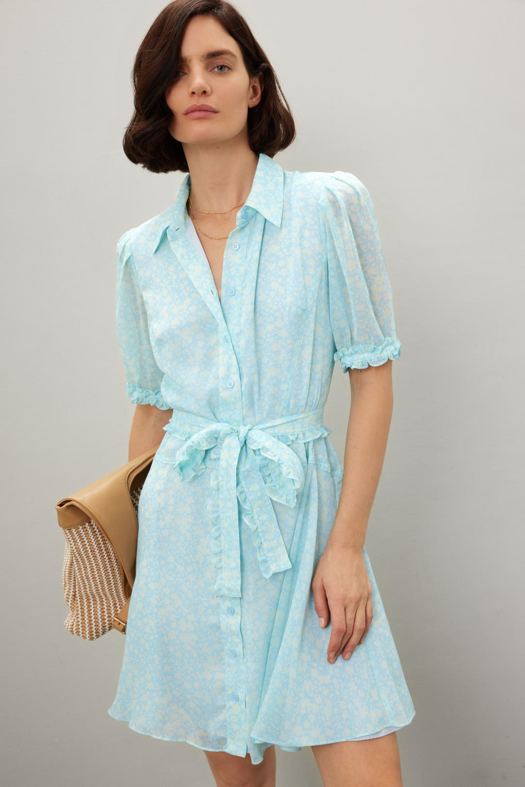 Blue Floral Mini Dress by Derek Lam 10 Crosby x RTR | Rent the Runway