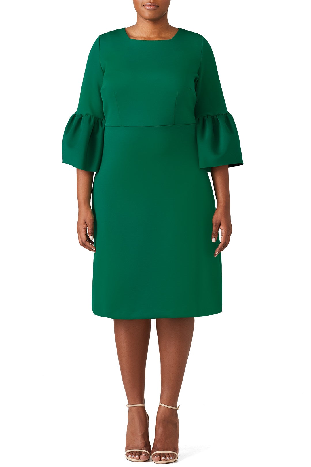Emerald Bell Sleeve Dress by ELOQUII 0
