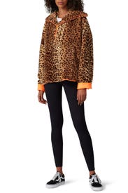 Leopard Half Zip Sweatshirt by J.O.A.