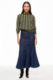 Green Knit Weave Sweater by Jason Wu x RTR