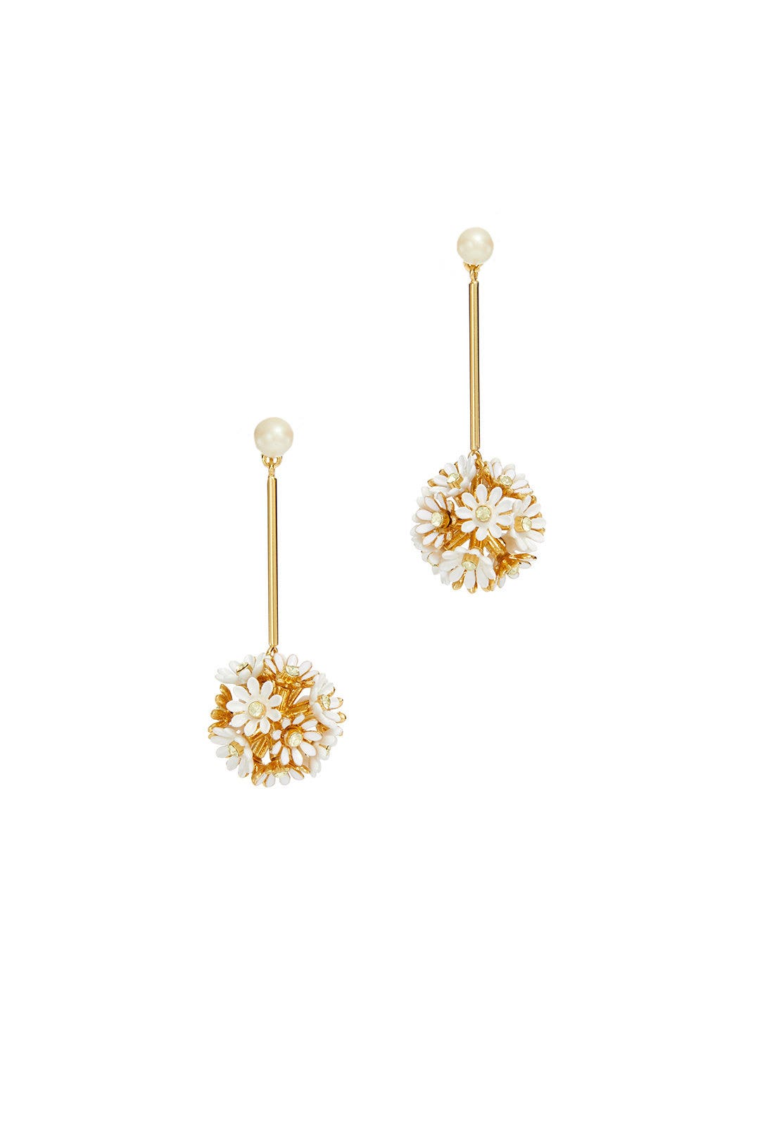 White Daisy Drop Earrings by kate spade new york accessories