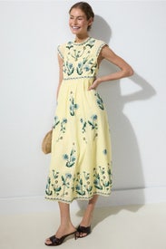 Audra Embroidery Midi Dress by Sea New York