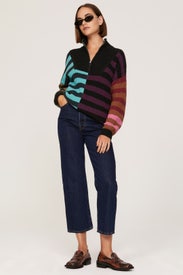 Mosaic Stripe Hampton Sweater by Staud