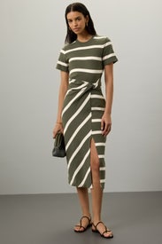 Green Striped Cody Dress by Tanya Taylor