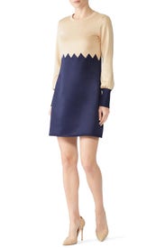 Zigzag Colorblock Dress by Waverly Grey