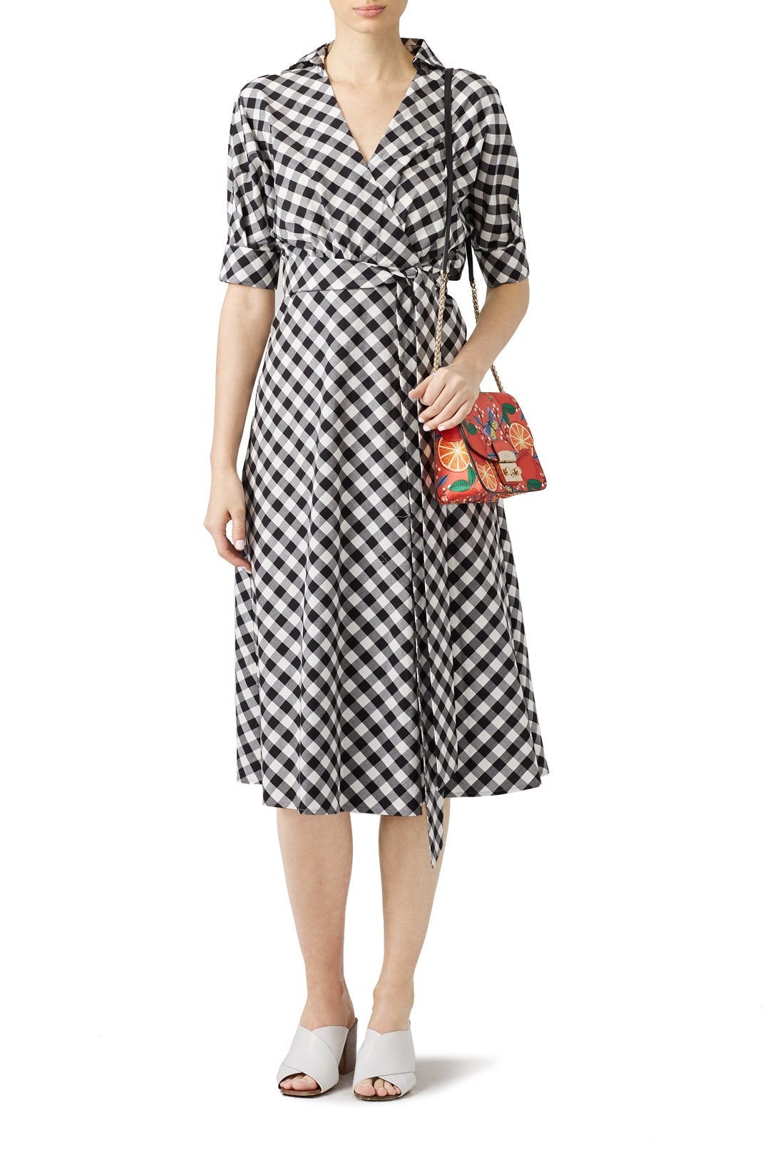 Gingham Luna Wrap Dress by Habitual 0