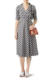 Gingham Luna Wrap Dress by Habitual