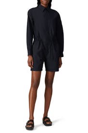 Black Long Sleeve Romper by Maison Margiela