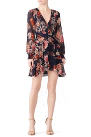 Floral Pintuck Mini Dress by Nicholas