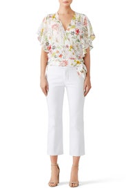 Floral Kory Faux Wrap Top by Parker