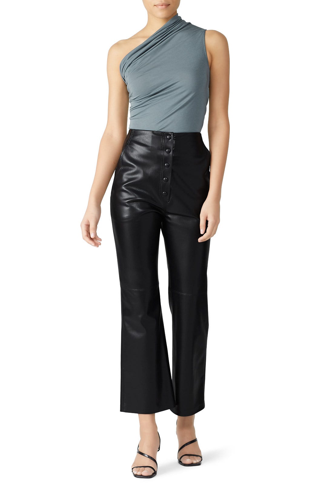Steel One Shoulder Top by RICKOWENSLILIES 0