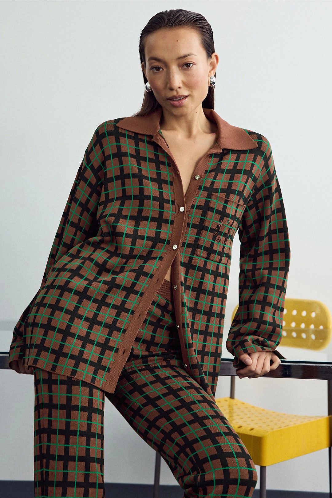 Plaid Blaz Knit Jacket by SIMONMILLER 0