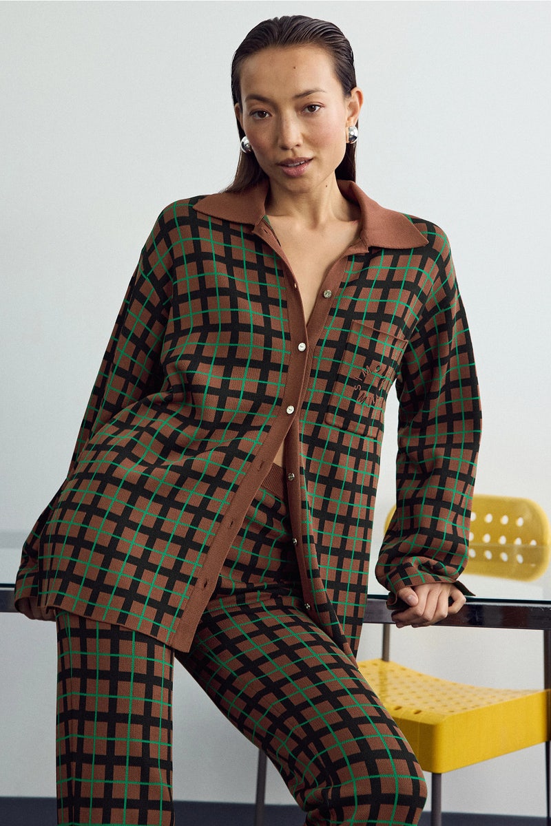 Plaid Blaz Knit Jacket by SIMONMILLER - Photo 0