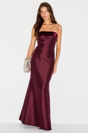 Strapless Combo Gown by Badgley Mischka