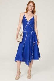 Blue Midi Dress by Esteban Cortazar x RTR