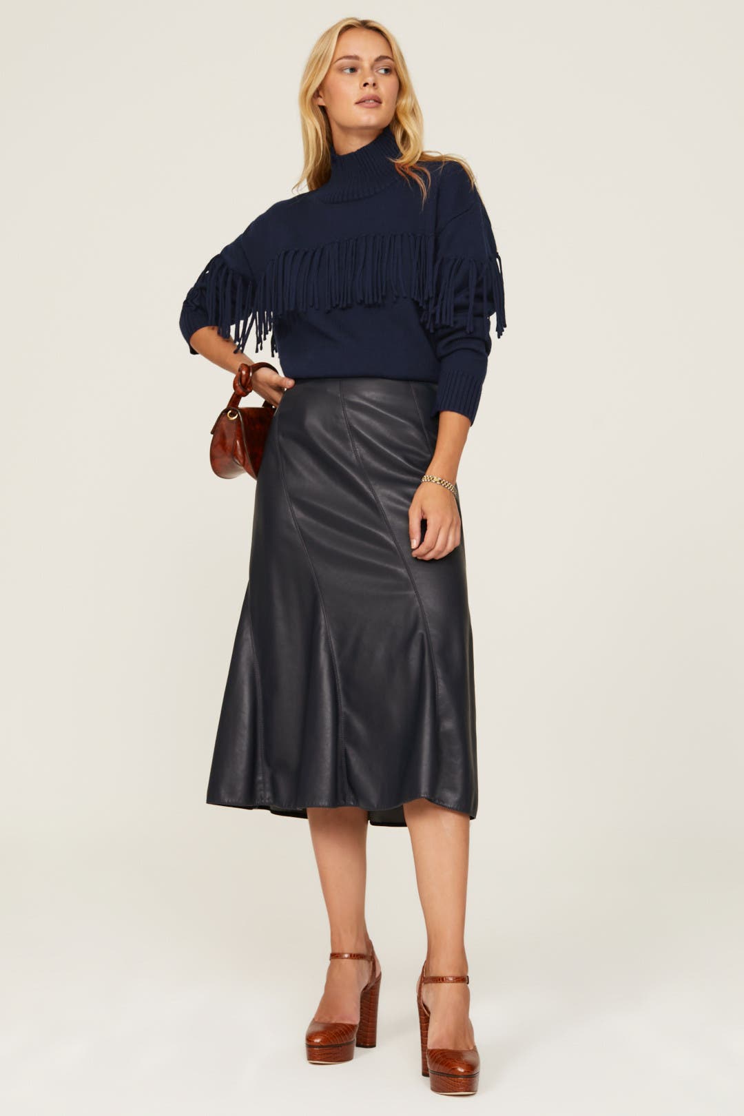 HERG1 【NEW】ワッフルウィンドプルーフセーター・ウィメンズ 新品 Fringe Sweater by Jason Wu x RTR | Rent the Runway