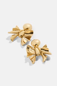 Bow With Round Base Earrings by Oscar de la Renta