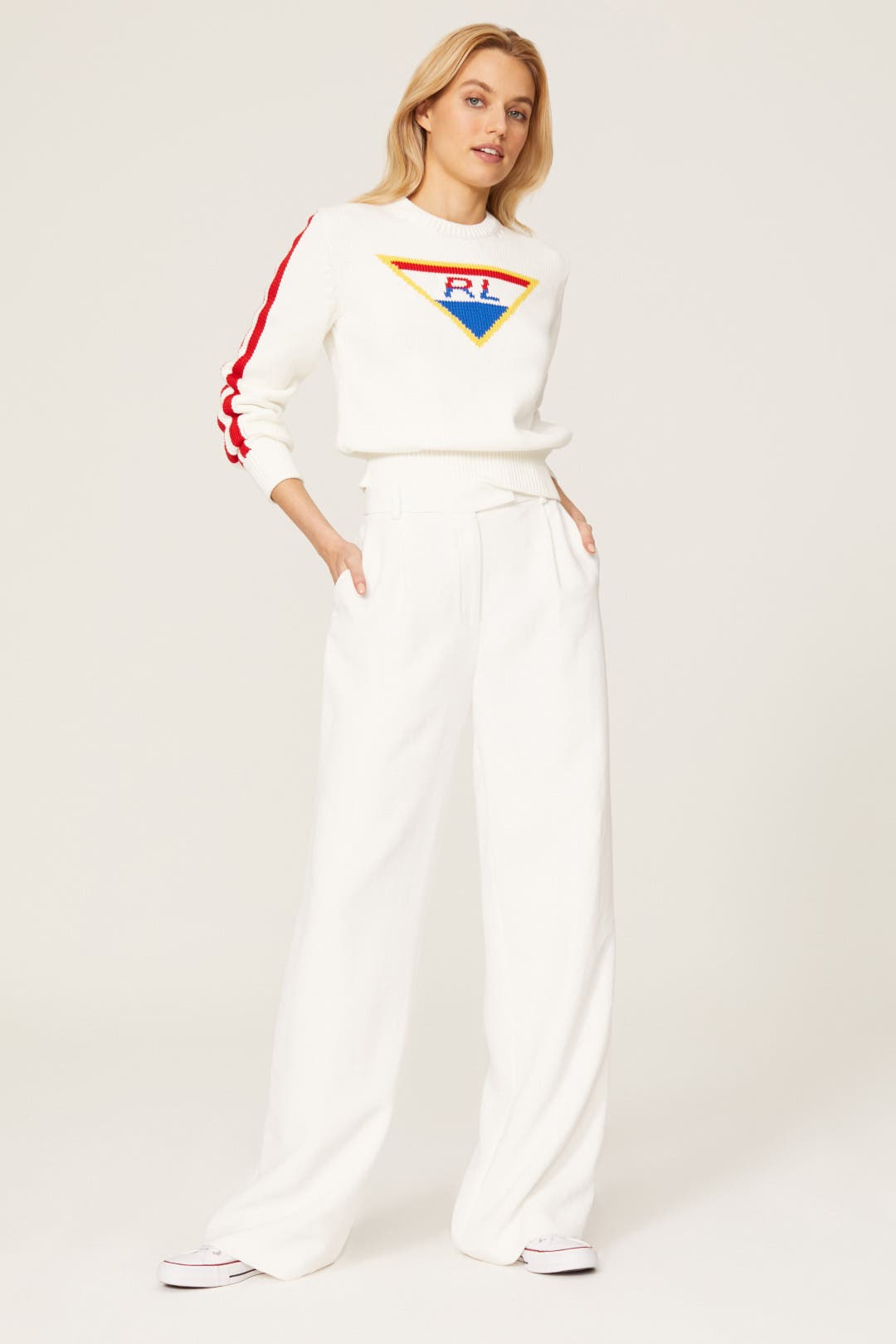 Ralph Lauren レースホワイトエプロン Polo Ralph Lauren embroidered-logo Track Pants | White