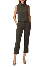 Classic Green Tailored Trousers by Theory