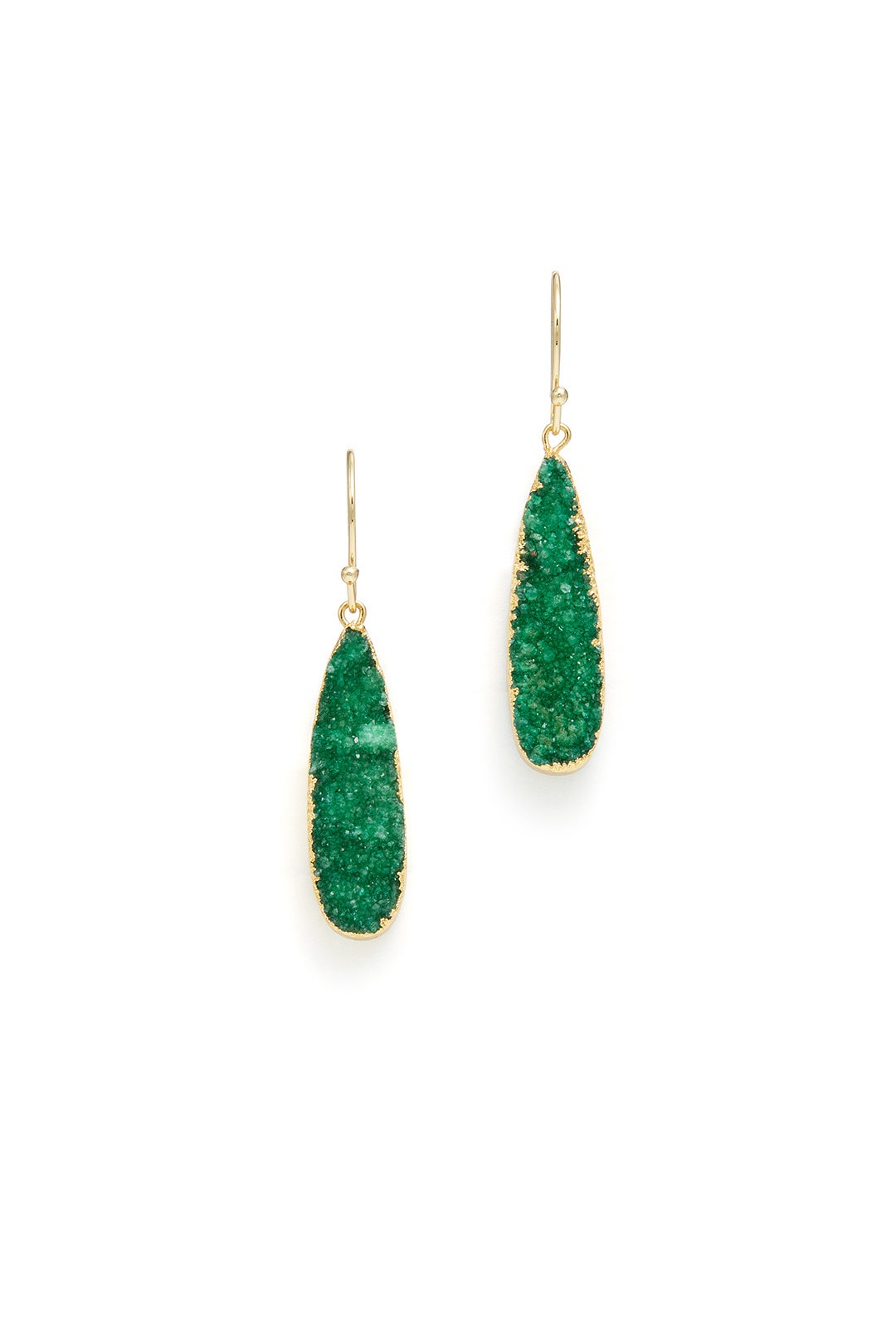 Emily Emerald Green Drusy Drop Earrings by Elise M.