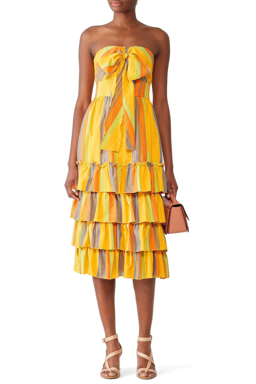 Strapless Imperial Midi Dress by La Maison Talulah 0