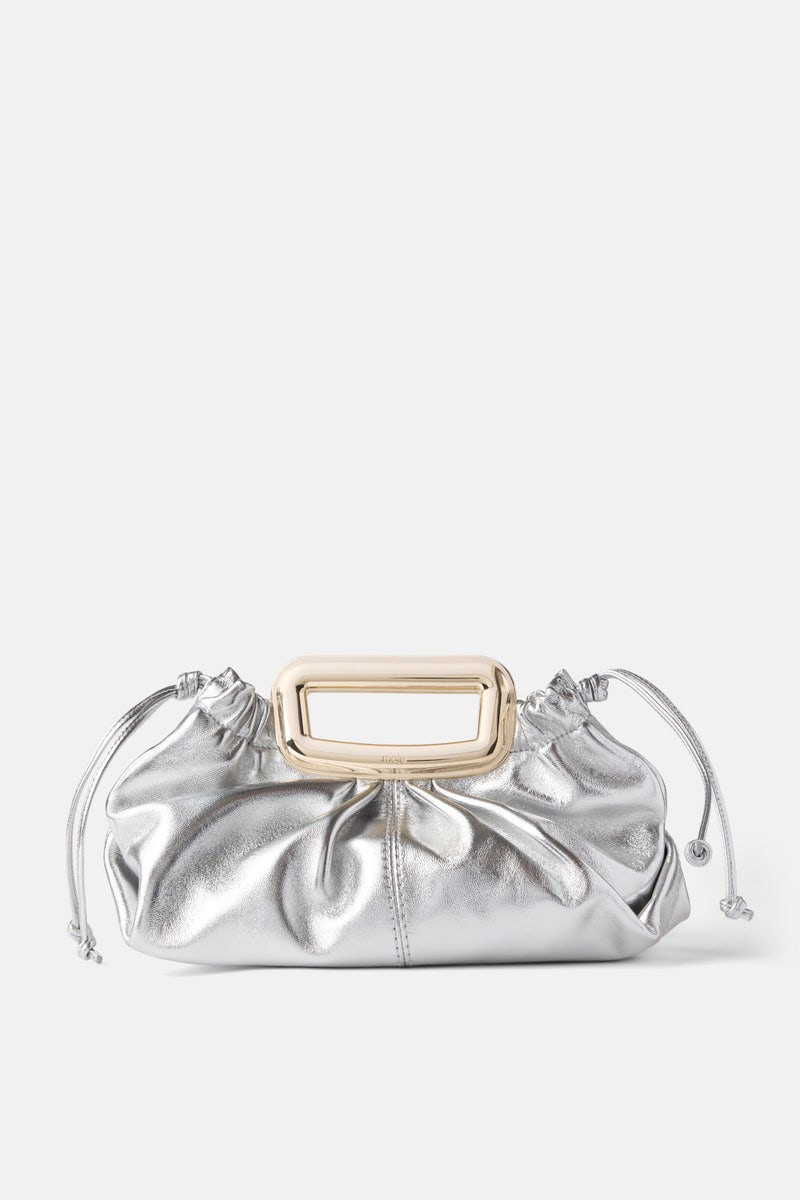 Silver Clutch With Gold Hardware by Maje - Photo 0