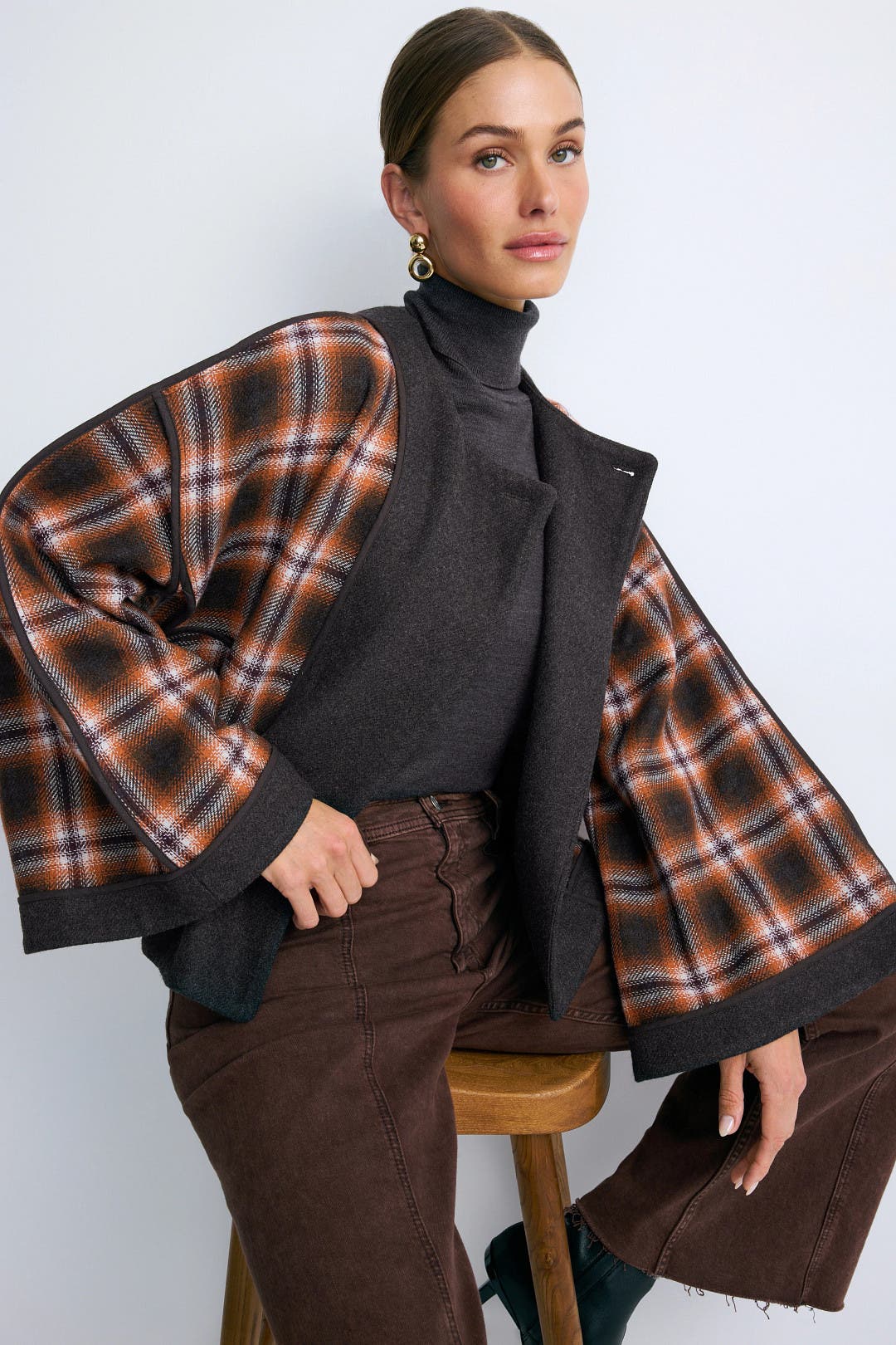 Chloe Check Jacket by Rodebjer | Rent the Runway