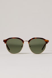 Tortoise Round Sunglasses by Saint Laurent