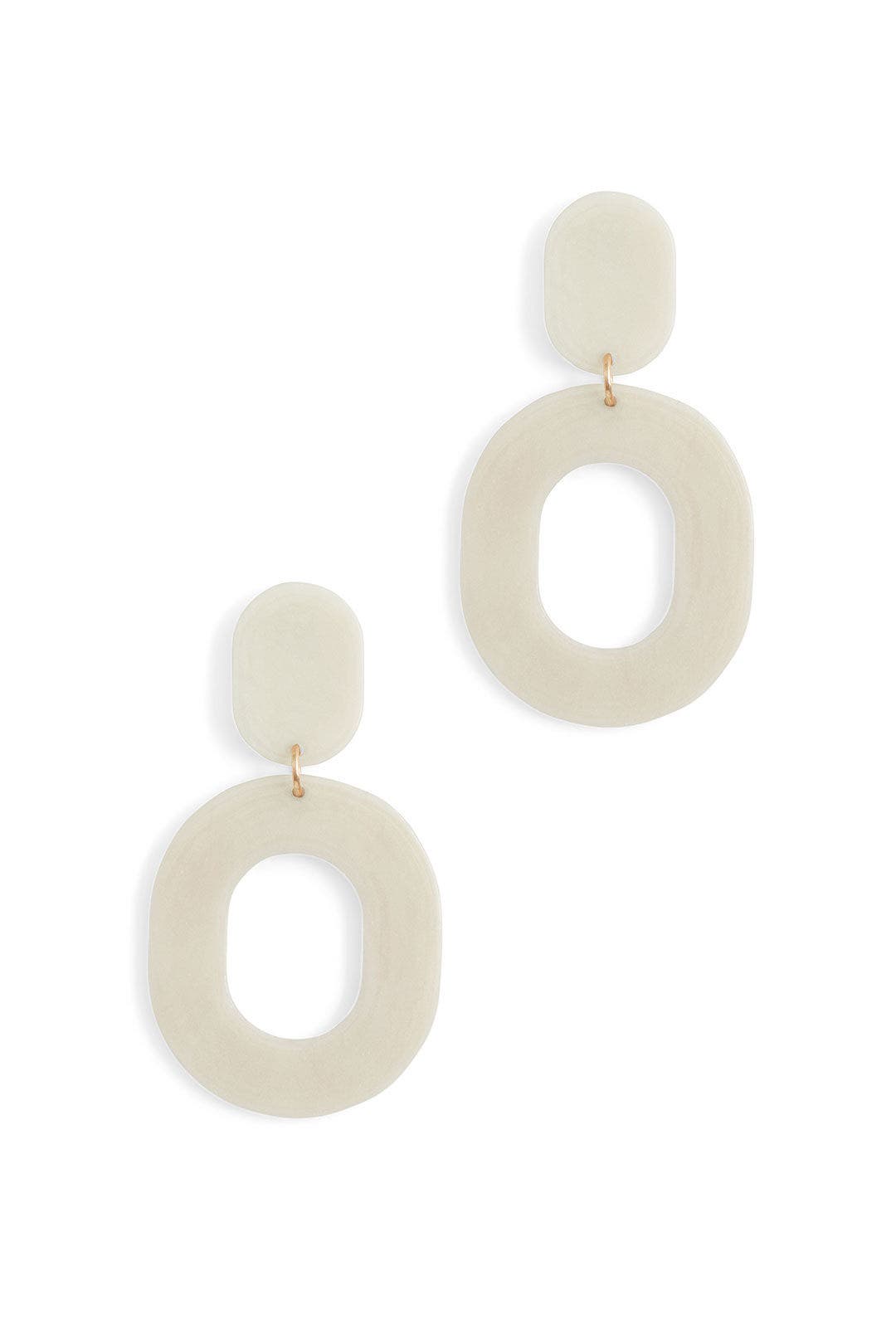Ivory Double Circle Earrings by Slate & Willow Accessories