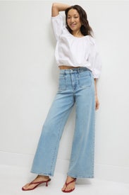 Le Slim Palazzo Modernist Front Pocket Jeans by FRAME